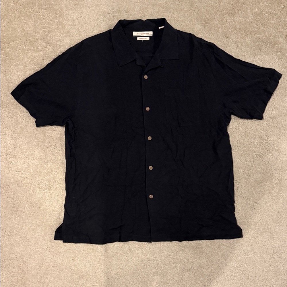 Tommy Bahama Men's Dark Casual Button Down Shirt